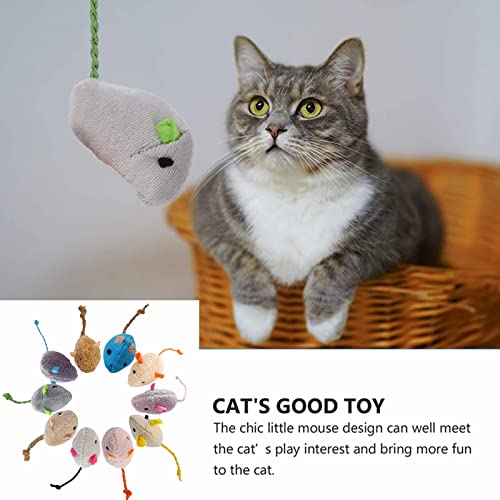Catnip Toy, Cats Mouse Plush Cat Toys, Cat Mice & Animals Toys for Indoor Cats and Kittens, Cat Chew Toy for Exercise for Pet Cat Kitten Kitty (6 Packs)