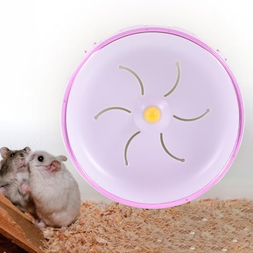 SHINEOFI Silent Hamster Wheel Hamster Running Wheel Exercise Toy for Small Animals Plastic Pet Exercise for Hamsters Gerbils and Hedgehogs 6.88 X 6.88 X 2.75 in