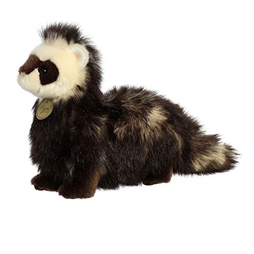Aurora® Realistic Miyoni® Ferret Stuffed Animal - Lifelike Details Make a Cherished Companion - Perfect for Decorating Bedrooms or Classrooms - Brown 9 Inches