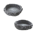 2 Pack Reptile Water Dish Food Bowl Rock Worm Feeder for Leopard Gecko Lizard Spider Scorpion Chameleon (De 3.1in x H 0.8in)