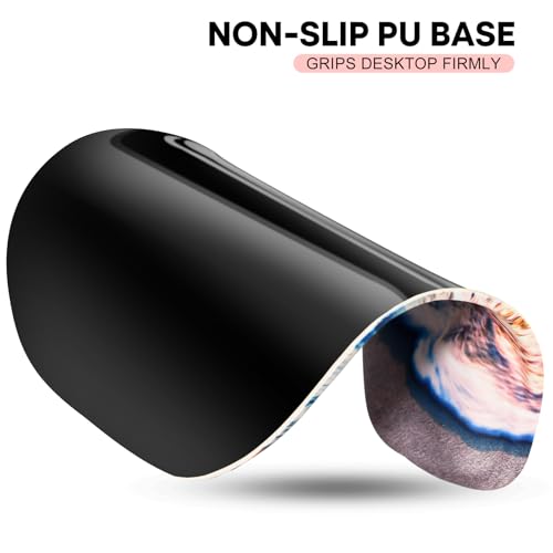 JIKIOU Ergonomic Mouse Pad with Gel Wrist Rest 2 Pack, Portable Small Beach | Upgraded-Prevent Gel Leakage, Ergonomic Design for Pain Relief, Cooling Gel filled, Smooth Lycra Surface, Non-Slip PU Base - color: 10Beach