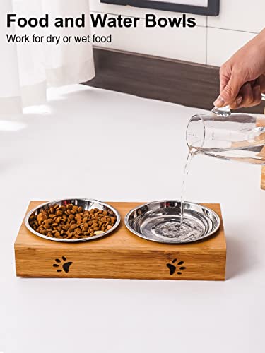 VENTION Stainless Steel Shallow Cat Food Bowl 5.8 Inch, Small Whisker Fatigue Cat Food Dish 10.8 Fl.oz, Replacement Basic Kitten Bowls Bulk for Elevated Stand, Dishwasher Safe (Set of 4) - size: 5 4/5 Inch-Outer Dia.