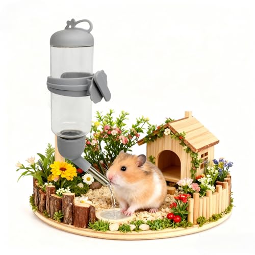 125ml Guinea Pig Water Bottle/Feeder for Hamsters/Hedgehogs/Gliders/Rabbit/mouses/Other Small Pets and Animals,Suitable for Cages, Boxes or Wall-Mounted (Grey, 125ml) - color: Grey