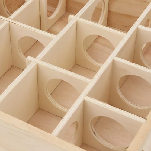 Hypeety Wooden Maze Tunnel Toy with Plastic Cover, Small Pet Animals Activity Sport Labyrinth Dwarf Hamster Play Toys Maze Tunnel Mice Wooden Funny Toy - color: Maze Tunnel