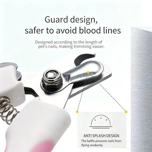 Cat Nail Clippers for Small Pets, Professional Stainless Steel Pet Nail Trimmer with Safety Guard, Sharp Dog & Cat Nail Clipper for Kittens Puppies Rabbits Small Animals
