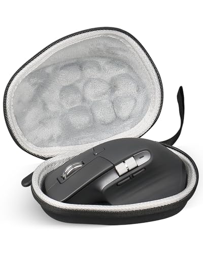 Hard Travel Mouse Case Compatible with Logitech MX Master 4, Master 3S / 3, Master 2S Computer Wireless Mouse Carrying Bag – with Clip and Lanyard