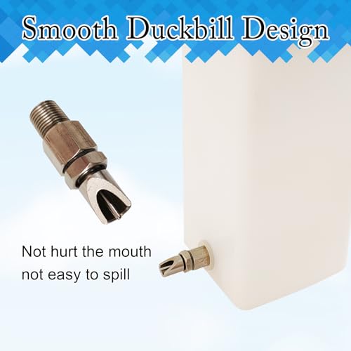32oz No-Drip Rabbit Waterer Stainless Steel Nipple for Small Animal Rabbit Waterer for Small Pet/Bunny/Ferret/Hamster/Guinea Pig (1L) (cy-tzwsq, xbh1)
