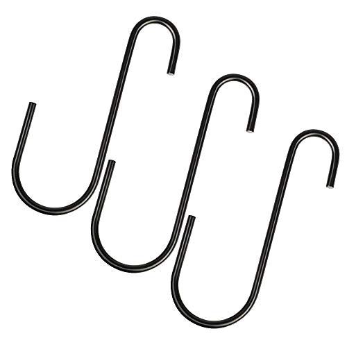 Vindar 3 Pack 6 Inches Bird Feeder Hook Heavy Duty Big S Hooks Hangers for Kitchen, Office, Wind Chimes, Lanterns, Gardening Tools, Hummingbirds Feeders, Bird House, Lanterns - color: 3 Pack 6 Inches