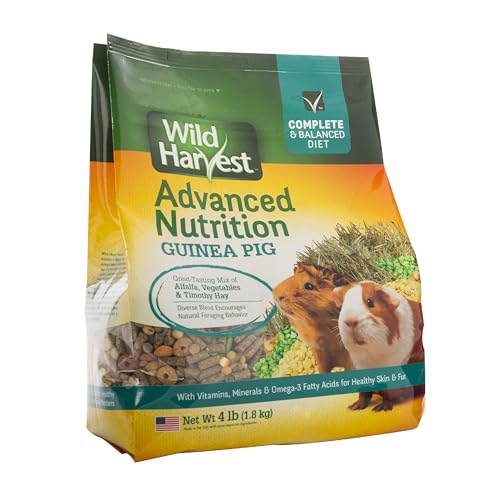 Wild Harvest Advanced Nutrition Guinea Pig, 4 Pounds, Complete And Balanced Diet - size: 4 Pound (Pack of 1)