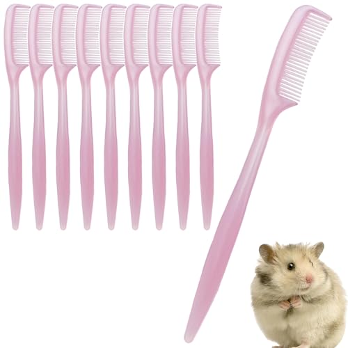 Bunny Brush | 10 Pieces Small Animal Hair Grooming Tool | Hamster Cleaning Supplies | for Tiny Pet Ferret Indoor Home Coat Sensitive Skin Daily Care - color: Pink