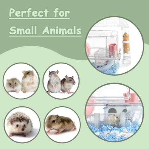 DIY Hamster Tunnel Adventure External Pipe, Transparent Connection Track Rat Toy Hamster Cage Accessories for Small Animals Sports Expand Space (White) - color: White