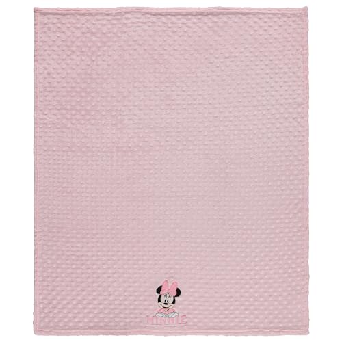 Disney Minnie Mouse Soft Baby Blanket - Flannel Fleece Blanket for Baby Girls/Boys, Plush Crib Stroller Nursery & Daycare Blankey, Bow/Pink - color: Minnie Mouse Happy