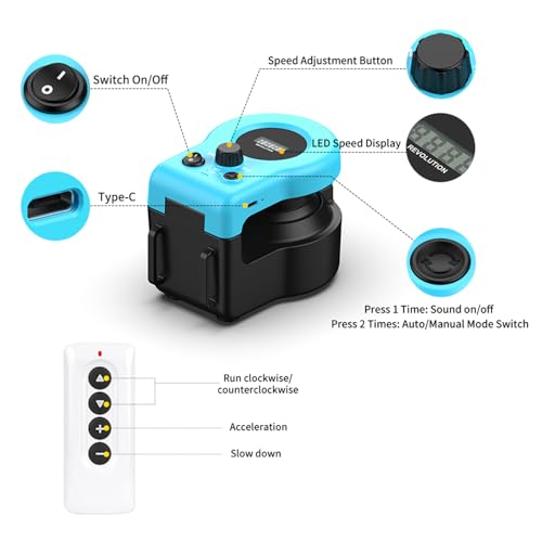 Interactive Cat Toy for Indoor Cats, Auto/Remote Control DIY Cat Mouse Hunting Treadmill Keep Bored Kitten Puppy Entertained to Chase, Feather Toy to Exercise-Sky Blue - color: Sky Blue