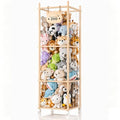 Stuffed Animal Storage, Stuffed Animals Organizer Holder Zoo, 53.54" Large Wooden Plushies Storage with Wheels, Stuffed Animal Cage for Playrooms, Bedrooms, Living Room