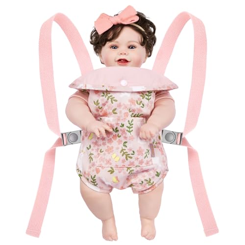 GAGAKU Doll Carrier, Reborn Baby Doll Accessories, Dolls Carrier Pretend & Role Play Toy for Kids Ages 3+ Toddlers - Pink - Rabbit Garden - color: 6_pink Rabbit Garden