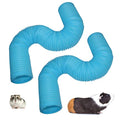 PINVNBY Hamster Fun Tunnels Pet Mouse Plastic Tube Toys Small Animal Foldable Exercising Training Hideout Tunnels for Guinea Pigs,Gerbils,Rats,Mice,Ferrets and Other Small Animals(2 PCS Blue) - color: 【Blue】