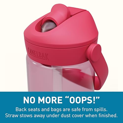 CamelBak Thrive Flip Straw Kids Bite Valve Water Bottle 14oz, Grapefruit - color: Grapefruit