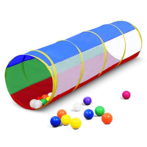 6ft Crawl Through Play Tunnel Toy, Pop up Tunnel for Kids Toddlers Dogs Babies Infants & Children Gift Indoor & Outdoor Action Toy Tunnel - size: 6 Foot