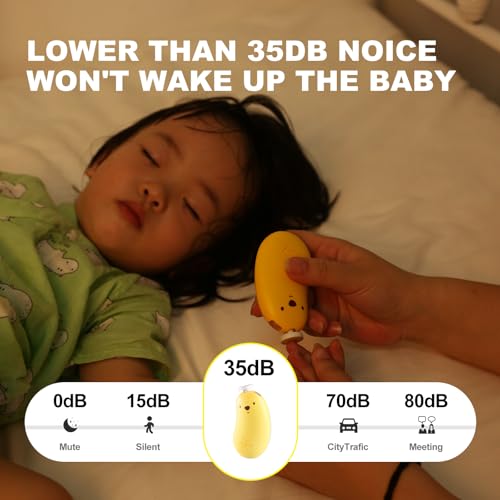 Baby Nail File Electric, Gentle Rechargeable Nail Trimmer, Baby Nail Clippers Grooming Kit Manicure Set for Infant Toddler or Adults, 6 Grinding Head Replacement Pads Yellow - color: Yellow