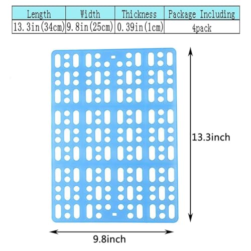Hamiledyi 8 Pcs Rabbit Cage Mats Small Animal Plastic Feet Pads Floor Mat for Pet Cats Dogs Bunny Hamster Rat Chinchilla Guinea Pig(Blue)