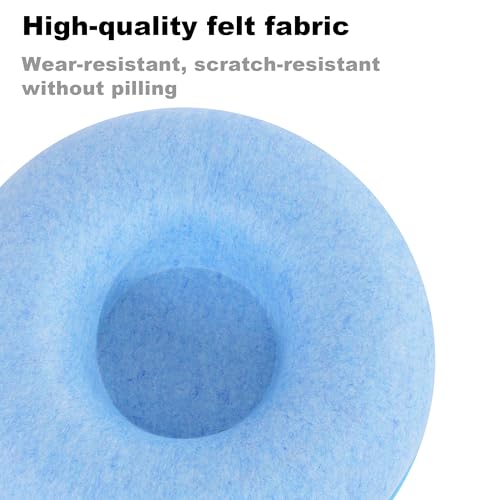 Large Cat Tunnel Bed for Indoor Cats with 3 Toys, Scratch Resistant Donut Cat Bed, Up to 30 Lbs (L 24x24x11, Blue) - color: Blue