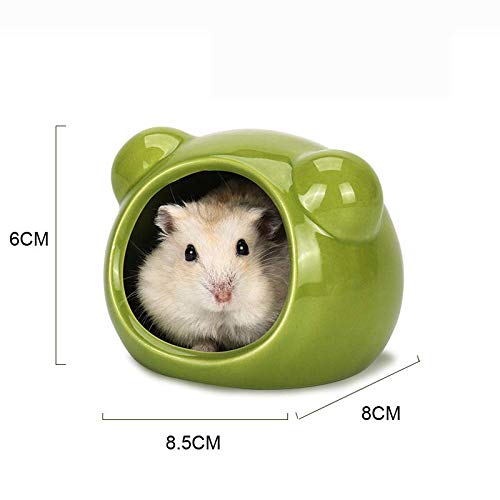 Mini Hamsters House Pet Hideout Hut Cave,Small Animal Ceramic Critter Bath Toy, Ideal for Dwarf Hamsters and Gerbils