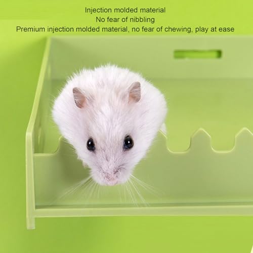 Hamster Play Platform, Plastic Hamster Platform with Ladder, Small Animals Standing Platform, Hamster Stand Platform Toys, Small Animal Cage Standing Platform for Guinea Pig - size: L Shape