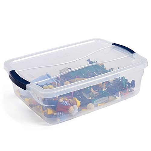 Rubbermaid Cleverstore 17 Quart Clear Latching Waterproof Stackable Airtight Storage Containers with Durable Latching Lids (6 Pack) - size: 17 Qt – 6 Pack