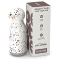 asobu Bestie Bottle Insulated Stainless Steel Water Bottle with Detachable Soft Animal Head Fun Drinking For Kids and Teens with Flexible Reusable Straw 16 Ounce (Seal White) - color: Seal White