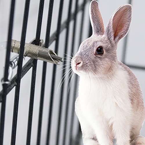 50PCS Rabbit Nipple Waterer Automatic Drinking System | with Spring & T-Tubing for Rabbits, Guinea Pig, Rat, Mouse and Rodent, Wire Cage Compatible, 5/16" ID (White)