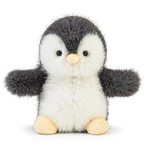 Cute Penguin Stuffed Animal Plushie Soft Plush Gift for Kids 6” | Palm-Sized Penguin Plush Toy, Desk Decor, Birthday Christmas Valentine’s Day Gift for Girls Boys Girlfriend Boyfriend - color: Penguin