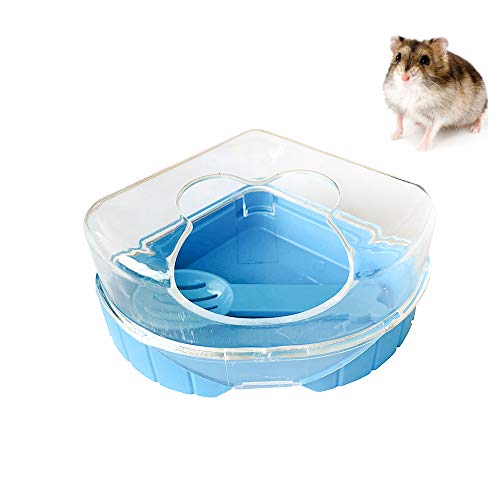 PINVNBY Hamster Bathroom Gerbil Plastic Sand Dry Bath Container Small Animal Sauna Toilet Sandbox with Scoop for Hamster Gerbil Rat Mice and Small Animal
