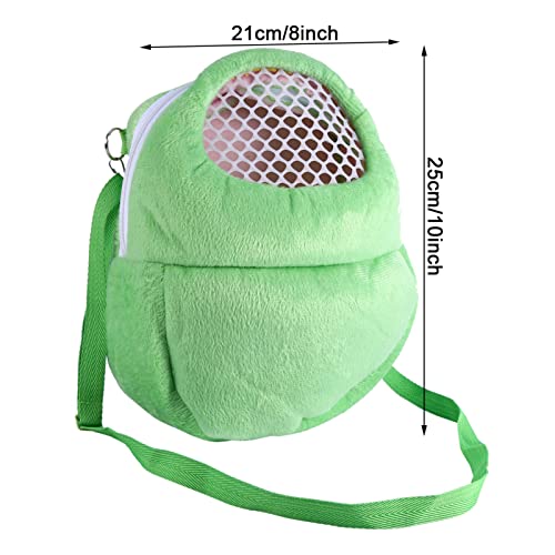 Tbest Pet Carrier Bag Hamster Rat Cat Rabbit Pet Sling Carrier Backpack Hedgehog Chinchilla Ferret Sleeping Outdoor Traveling Bag Handbags Backpack - color: Green