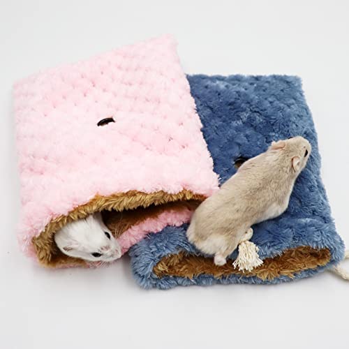 Sugar Glider Bonding Pouch Carrier Bag, Small Animals Sleeping Pouch Bag with Breathable Vent and Drawstring, Portable Travel Bag for Sugar Glider Rat Squirrel Guinea Pig Birds Parrot (Blue) - color: Blue