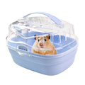 Hamster Carrier Cage with Water Bottle,Portable Hamsters Travel Cage Plastic Guinea Pig Carrying Cases Small Animal Carry Cage for Dwarf Hamsters Chinchillas Hedgehog Mouse(Blue) - color: 【Blue】