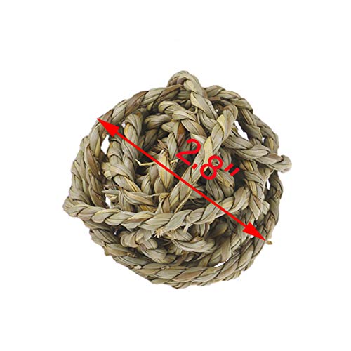 10PCS Bunny Chew Toys Grass Balls Rabbit Gnawing Treats for Guinea Pig | 2.8in large size Rolling Play Balls, Chinchilla Cage Enrichment Toy, Natural Teeth Grinding Treats, Boredom Relief Activity - size: 10PCS-Large
