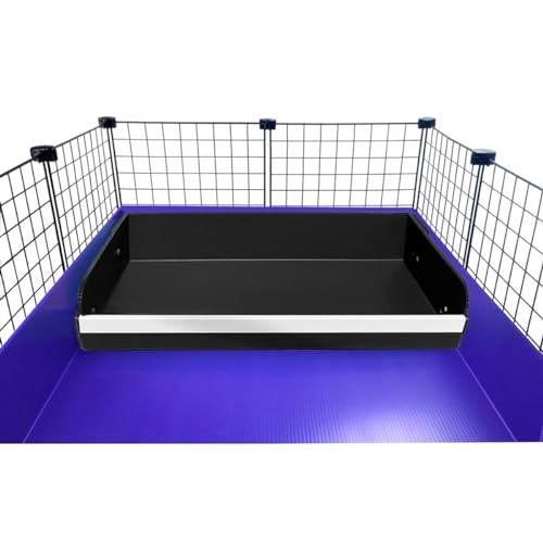 Guinea Pig Litter Box for All C&C and Midwest Cages,Guinea Pig Bedding Litter Box,Guinea Pig Kitchen Area Keep The Guinea Pig Cage Clean and Tidy. (Black, C&C 1X2) - color: Black, size: C&C 1X2