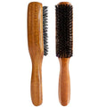 STYLEMATE Sapele Wood Boar Bristle Hair Brush for Women Men, Soft Slick Back Hair Brush for Thin & Fine Hair, Smoothing Hairbrush for Polishing, Deepening & Styling - size: 1 Count (Sapele)