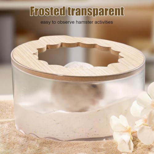 Hamster Sand Bath Box, Transparent & Detachable Small Animal Sand Container, Anti-Spill Sandbox for Hamsters Gerbils Mice Lemming - color: Black transparent