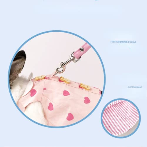 Rabbit Harness and Leash with Cute Accessories for Walking Escape Proof - Mesh Breathable Bunny Vest Harness Outdoor - Also Suit for Ferret Kittn Puppy Small Animals (Without Accessories,Large) - size: Large