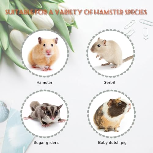 LOS ANDES Hamster Maze Double-Decker Wood House, Seesaw Toy, Bridge and Swing for Dwarf Gerbil Mouse Mice Rat Small Animals(Only for Small Hamsters)