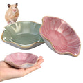 2 Pcs Hamster Food Bowl Ceramic Food Water Feeding Dish for Hamster Guinea Pig Hedgehog Gerbil Dwarf Rat Mice Chinchilla Sugar Glider(Lotus Leaf) - style: Lotus Leaf