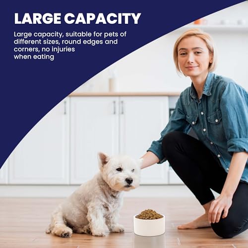 SPOT Ceramic Stoneware- Pet Bowl for Cats, Kittens and Mini Dogs, Classic Heavy Duty Non-Slip Ceramic Bowl for Food and Water -2.75in Diameter - size: 3"