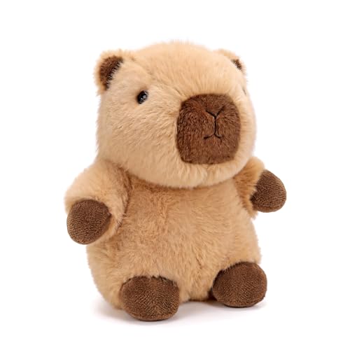 PEACH CAT Capybara Plush Cute Capibara Stuffed Animal Small Plushies Toys Gifts for Kids Brown (Squeaky) - style: Capybara