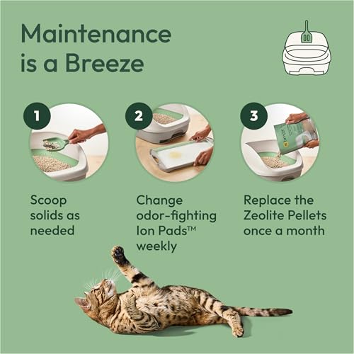 Purina Tidy Cats Breeze, Litter Box System Kit with Pellets & Pads - color: Green, size: 7.8 Pound (Pack of 1)
