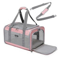 Airline Approved Pet Carrier for Cats and Small Dogs, Breathable and Collapsible Design, Portable Travel Bag for Bearded Dragon, Puppies Animal Hangbag, Rabbit Cage (Pink, Small) - color: pink