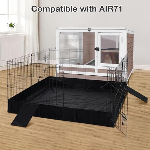 Guinea Pig Cage with Wooden Stand - Small Animal Cage for Guinea Pigs, Hamsters, Rabbits, Ferrets with Anti Chew Ramp, Hideout, Platform, Pull Out Tray, 36.6" L x 19.6" W x 36.6" H - color: Brown