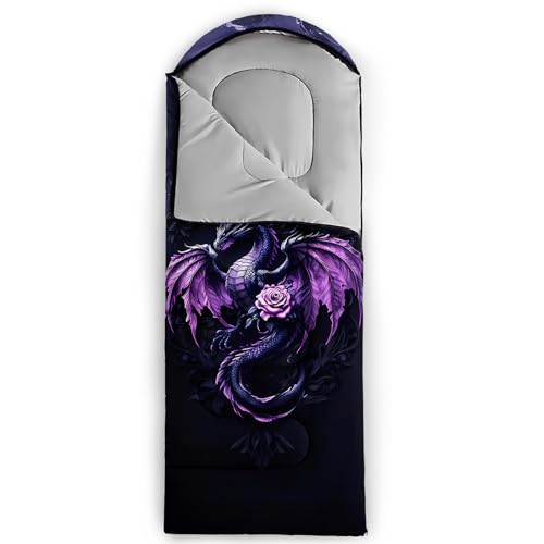 Camping Sleeping Bags Warm & Cool Weather Waterproof Backpacking Sleeping Bag All Seasons Camping, for Adult Kids Boy Girls Camping Gear Equipment, Traveling - color: A-Dragon1