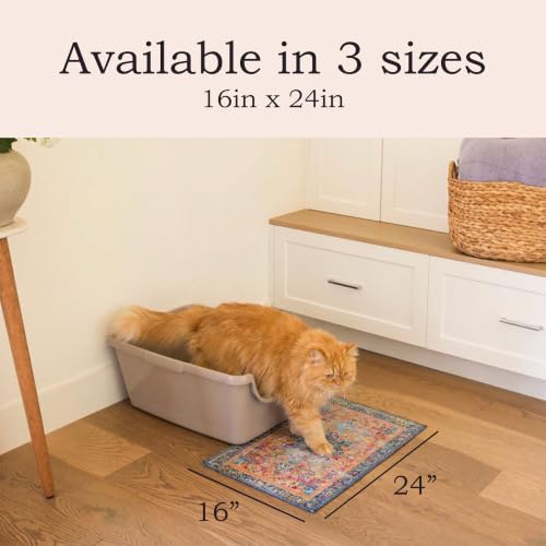 Lovewag Cat Litter Mat, Litter Box Mat, Marmalade Sunshine, 16x24, 2 Pack | Washable litter mat cover, kitty litter mat & cat mat for litter box, litter trapping mat, prevents tracking, multi-cat - color: Marmalade Sunshine, size: 16x24 inches (Pack of 2)