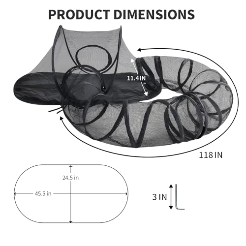 Outdoor Cat Enclosures, Portable Cat Tent for Outside Enclosure for Indoor Cats, Catio Outdoor Cat Enclosure for Kitty and Small Animals, Cat Playpen with Tunnel, Storage Bag